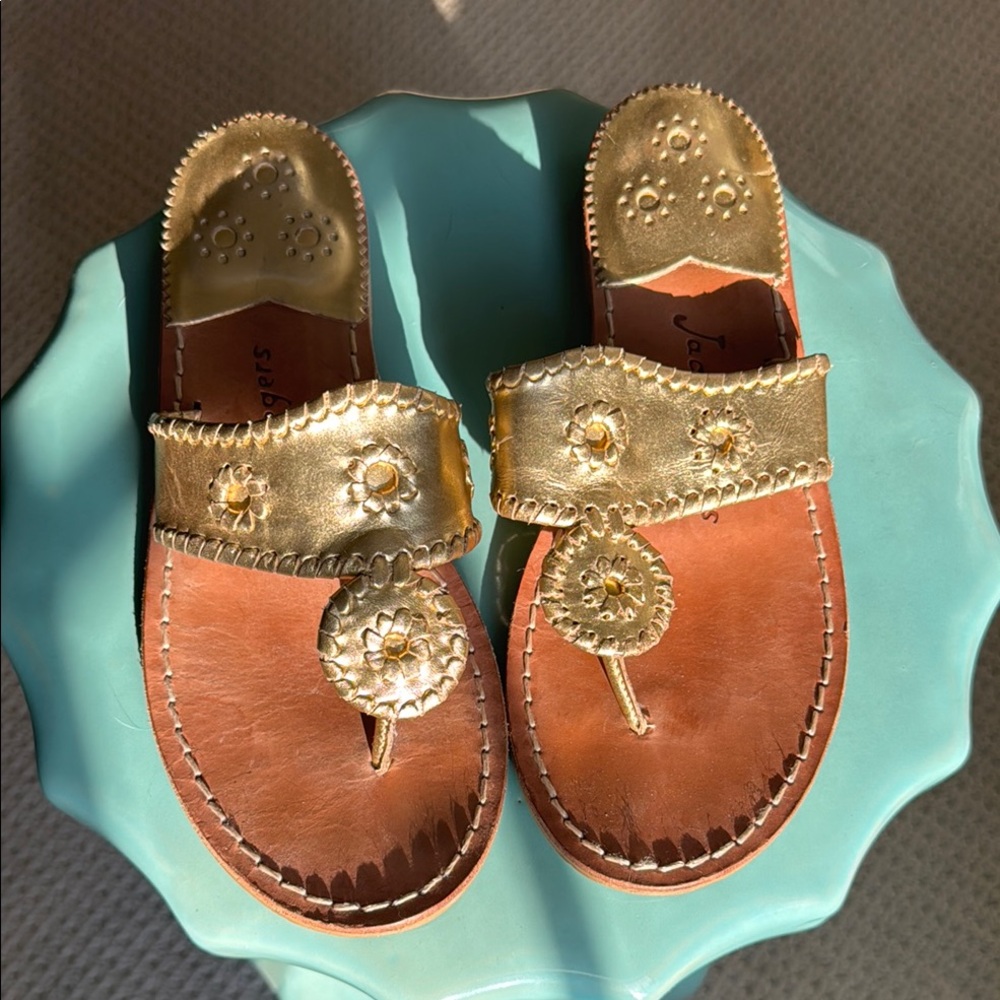 Jack Rogers original sandals gold size 8W